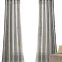 Lush Decor Burlap Knotted Tab-Top Window Curtain Panel Pair, 45"W x 84"L, Light Gray (45"W x 84"L (Pack of 1))