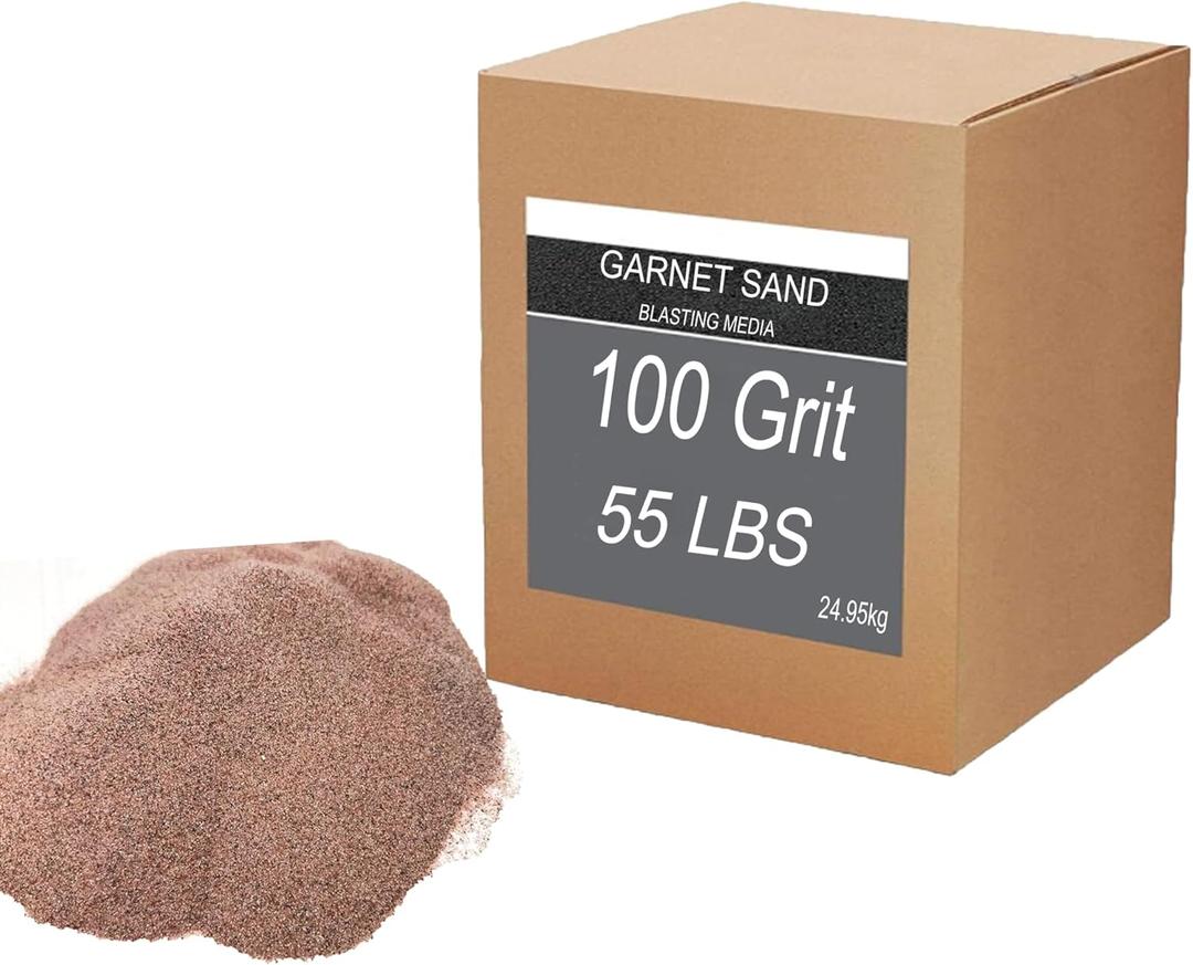 Sand blasting media 55 LBS Garnet #100 Grit Sandblaster sand Abrasive Garnet Sand for Blasting and Waterjet Cutting