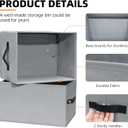 7 Pack Closet Organizers Bins, 2 Sizes Closet Shelf Organizer with Handles - Fabric Home Organization and Storage Baskets for Organizing Clothes Toys Blanket Towel Purse (Grey)