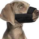 Mayerzon Dog Muzzle with Hook and Loop for Large Medium Small Dogs, Patented Soft Mesh Beagle Labrador Puppy Muzzles for Biting Chewing Grooming, Breathable, Adjustable, Allows Panting Drinking, Small