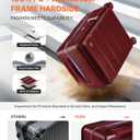 20IN Carry On Luggage,Top Opening Aluminum Frame Hardside 100% PC Airline Approved Suitcase -with TSA Lock,Cup Holder,USB Charge,Side Pothook, 360Spinner Wheels-Wine Red
