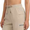 Women's Hiking Cargo Casual Shorts 6 inches Lightweight Quick Dry Athletic Shorts for Golf Workout Travel Summer 2025 (X-Large, Khaki)