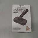 Self Cleaning Slicker Brush for Cats & Dogs – Grooming Tool for Shedding Long & Short Hair – Retractable Bristles – Easy-Clean Cat & Dog Deshedding Brush, Painless Detangling - Black