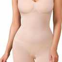BRABIC Waist Trainer Shapewear Bodysuits for Women Tummy Control Seamless Full Low Back Faja Body Shaper Butt Lifter (Large, Beige)