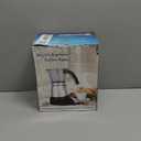 Electric Espresso Maker Transparent Coffee Maker Electric Moka Pot Portable Aluminum Espresso Machine Italian Moka Pot with Detachable Base, Coffee Gift for Women Men Home Travel(Red,6 Cup)