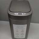 Ninestars Automatic Motion Sensor Bathroom Trash Can, 1.8 Gallon Smart Opening Garbage Bin for Bathroom, Bedroom, Kitchen, Office 7 Liter Compact Stainless Steel