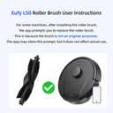 L60 L50 Replacement Roller Brush Compatible for Eufy L60, L60 SES, L60 Hybrid, L60 Hybrid SES, L50, L50 SES Robotic Vacuums, Includes 3 Main Rolling Brushes, 1 Cleaning Tool