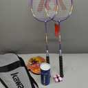 Kawasaki Badminton Set with 2 Badminton Rackets, 3 Shuttlecocks, and Carrying Bag (PURPLE)