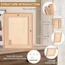 Picture Frame 8x10 inch, Natural Beech Wood Photo Frame Displays 6x8 Inch with Mat or 10x8 without Mat, with High Clear Acrylic, Landscape or Portrait Orientation, Wall-Mount & Tabletop