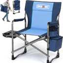 Overmont Folding Camping Chair with Side Table, Cooler Bag, 400 lb Capacity, 1pc