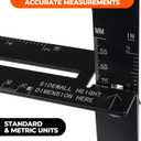 Wheel Fitment Tool, Offset Measuring Mockup Tool, 5 Lug Wheel Simulator for Fits 14-22" Rims, 8-14" Tire Widths, 2.5-11.5" Sidewalls, 3-12" Clearance
