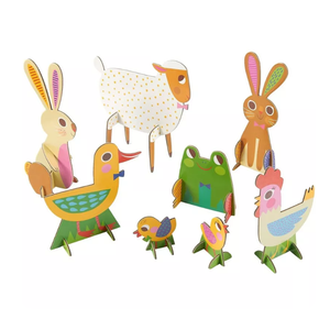 Blue Panda 8-Pack 3D Farm Animals Jigsaw Puzzles, Double-sided Cardstock for Kids Classroom DIY Activity Set & Great Creative Toys Blue Panda 8-Pack 3D Farm Animals Jigsaw Puzzles, Double-sided Cardstock for Kids Classroom DIY Activity Set & Great Creative Toys