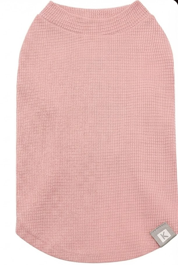 KYEESE 1Pack Waffle Dog Shirts for Small Dogs Stretchy T-Shirts Lightweight Tank Top Sleeveless Striped Vest Breathable Pet Outfit, X-Large, Striped