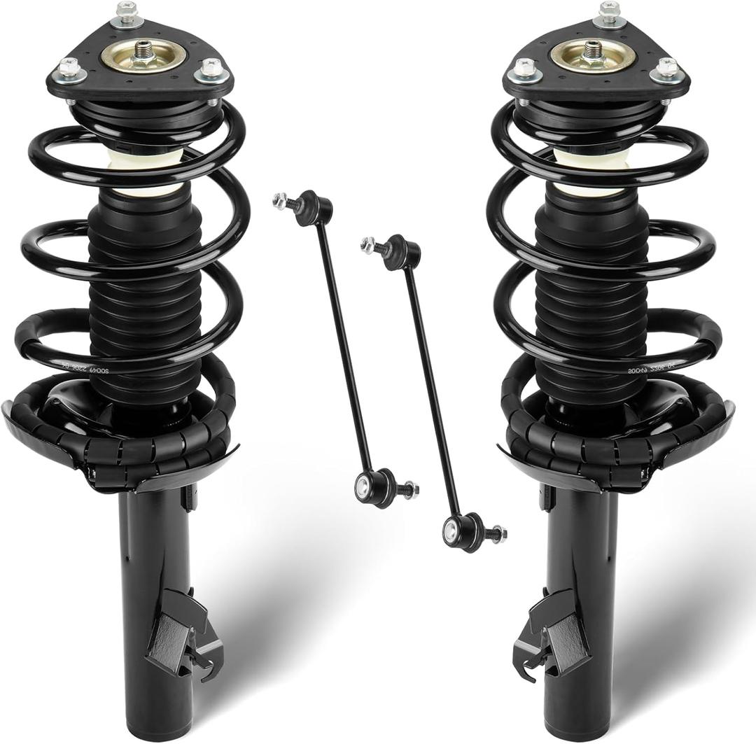 Front Struts Assembly Shock Absorber & Sway Bars End Links Compatible with 2004-2009 Mazda 3 (Excludes MazdaSpeed), Replace 172264 K80235 (4Pcs)