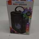 iLive ISB202B ISB202B Portable 8-in. 10-Watt Bluetooth Rechargeable Party/Karaoke Tailgate Speaker with Party Lights and Wired Microphone