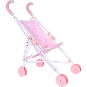 Baby Doll Stroller Toy for Girls - Foldable Lightweight Pretend Baby Stroller for Dolls with Safety Straps - Realistic Doll Carriage for 18 to 20 Inch Dolls