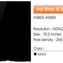 LCD for iPad 10.2 2021 Screen Replacement for iPad 9 9th Generation Display Panel A2602,A2603,A2604,A2605 Tablet LCD Screen for iPad 9th Gen LCD Display Repair Parts(No Touch Function