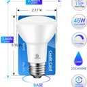 Energetic BR20 LED Bulb R20 Dimmable 5000K Daylight 45W Equivalent to 6.5W, Recessed Can Light Bulbs, Kitchen Ceiling Lights, E26 500 Lumen LED Flood Light Bulbs, Indoor UL Listed (Pack of 10)