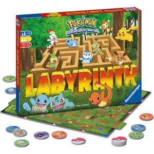 Ravensburger Labyrinth Pokemon Board Game - A Strategic Maze Adventure for Family Nights & Pokemon Parties - Includes Pikachu, Bulbasaur, and More - Great Birthday Gift for Kids Ages 7 and Up