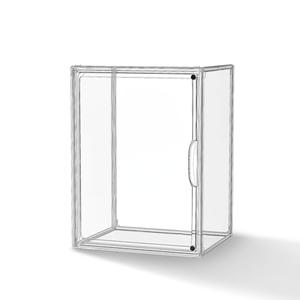 HOYOJA Clear Acrylic Display Case, Super Large Stackable Storage Bins Magnetic Attraction Lids, Acrylic Box for Collectibles, Figures, Cosmetic, Purse, Handbag, Wallet, 1 Pack,11.4x9.84x15.4 inch