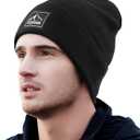 DOCVIT Knit Cuffed Beanie Warm Winter Hats Unisex Skull Knit Cap Fashion Ski Hat for Men and Women (Black)