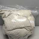 Sanracie Cotton Oversized King Bedspread(128"x120"), Soft Dark Wheat Color Stonewashed Extra Large Wide Oversized Quilt Sets Cross Stitch Lightweight Crinkle Coverlet Set 3Pcs for All Season