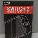 Orzly Glass Screen Protector for Nintendo Switch 2 Console 2025 Screen Size 7.9 inch 4 Pack. No Bubbles Easy Installation Anti Scratch Edition