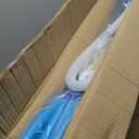 YUEPET Extra Large Foldable Dog Bath Tub for Large Dogs, 49 Gal Portable Dog Bathtub Lightweight Hightened Pet Wash Station with Drain Plug for Big Dogs Indoor/Outdoor Bathing, Camping (Blue)