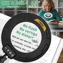 12X 30X Magnifying Glass with Light and Stand, Extended Long Arm Magnifying Lamp for Close Work, Craft, Sewing, Workbench, Hands Free Lighted Magnifier Adjustable Color and Brightness