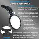 BriskMore Bike Mirrors,Bike Bar End Mirror, HD Glass Convex Lens Bicycle Rearview Mirror, Safe Cycling Rearview Mirror, Easy to Install