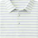 Rouen Men's Polo Shirts Short Sleeve Dry Fit Performance Wicking Moisture Causal Striped Collared Golf Shirts for Men (M)