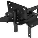 Self-Locking Gate Latch Heavy Duty Post Mount Automatic Gravity Lever Wood/PVC Fence Gate Lock with Fasteners Hardware,for Secure Pool |Yard | Garden, Steel,Black