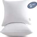 Leeden 22 x 22 Pillow Inserts (Set of 2) - Throw Pillow Inserts with 100% Cotton Cover - 22 Inch Square Decorative Pillows for Sofa, Couch, Bed and Home Decor