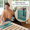 Ingenuity The Doorway 36S Series Custom Collection, Safety Pet & Baby Gate, 30"-36" Wide, 28" Tall, Pressure or Hardware Mounted, Install Wall to Wall in Doorway, Natural Wood Panels Ready for Paint