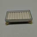 GemeShou velvet slots Ring holder for jewelry organizer, White earring ring display stand for selling, felt ring jewelry holder tray showcaseVelvet slots Ring Holder-White