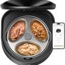 PETLIBRO Automatic Cat Feeder Wet Food with Stainless Steel Bowl, Refrigerated Auto Cat Feeder with Semiconductor Cooling, 3 Fresh Meals for 3 Days, App-Controlled Pet Food Dispenser, Easy to Clean (Black)