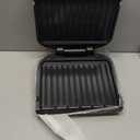 George Foreman 4-Serving Removable Plate Electric Grill and Panini Press, George Tough Non-Stick Coating, Drip Tray Catches Grease, Black