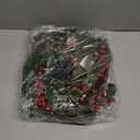 winemana 6 FT Pre-lit Artificial Christmas Garland with 20 LED Lights, Battery Powered with Pine Cones, Red Berries, Pine Needles, Lighted Christmas Garlands for Fireplace Mantle Holiday Decorations