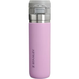 STANLEY Quick Flip GO Water Bottle 24 oz | Push Button Lid | Leakproof and Packable for Travel and Sports | Insulated Stainless Steel | BPA-Free | Lilac 2.0