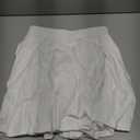 Ekfewou Little Girls Skirts Athletic Uniform Skirts Built in Shorts Casual Mini Skorts for Kids with Pockets (10-11 Years, White)