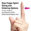 Rolyan Stax Finger Splint, Individual Splint Size 2 (White, S)