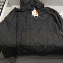 OTU Men's Lightweight Waterproof Hooded Rain Jacket Outdoor Raincoat Shell Jacket for Hiking Travel (X-Large, Black)