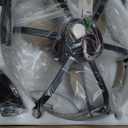 Farmhouse Chandelier Fan, 20" Industrial Caged Ceiling Fans with Lights and Remote Control, Rustic Hanging Pendant Chandelier Light Fixture for Bedroom, Dining Room, Kitchen Island, Foyer-Black