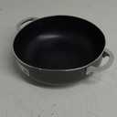 IMUSA 3.2qt Charcoal Aluminum Nonstick Caldero with Glass Lid, Black