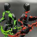 T13 New Action Figure Set (Assembly Completed), 3D Printed Multi-Jointed Movable Titan 13 Dummy Lucky 13 Mobile Robot, Nova 13 Action Figures Desktop Decorations for Game Lovers Toy (Black Red Green)
