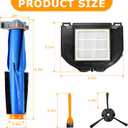 RV2310AE Replacement Parts Set Compatible with Shark AV2310AE RV2300S RV2320S UR2350AE Matrix Robot Vacuum 1 Main Brush Roller 6 Side Brushes 2 Filters LUXRILIX