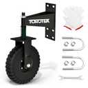 8inch Gate Wheel, 650lb Capacity Heavy Duty Gate Wheel, Upright Spring Loaded Gate Casters, Upgrade Fence Gate Wheels for Metal Tube Gate Wooden Gate with U-blots Screws & Screwdriver