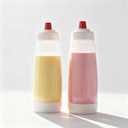 2PCS Pancake Batter Dispenser Bottle for Mixing and Pouring Perfect Batter Ideal for Pancakes Muffins Cupcakes and More Essential Mixer and Shaker Bottle for Kitchen Cooking and Baking
