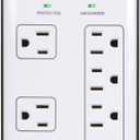 Prime Wire & Cable Prime Wire PB523120 8-Outlet Electronics Surge Protector with 14-3 SJT 6 Foot Cord, White