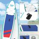 ABBOARD Inflatable Stand Up Paddle Board - Extra Wide Fishing Paddleboard with Sup Accessories Youth/Adults